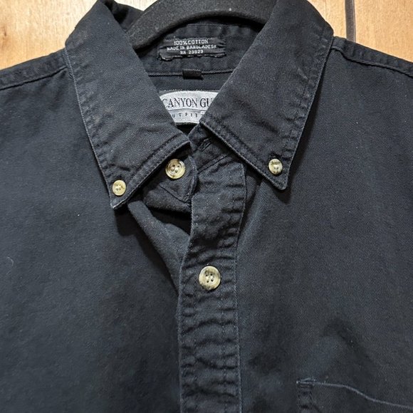 Canyon Guide Outfitters Mens Black Button-Up Short Sleeve - Large - Picture 4 of 9